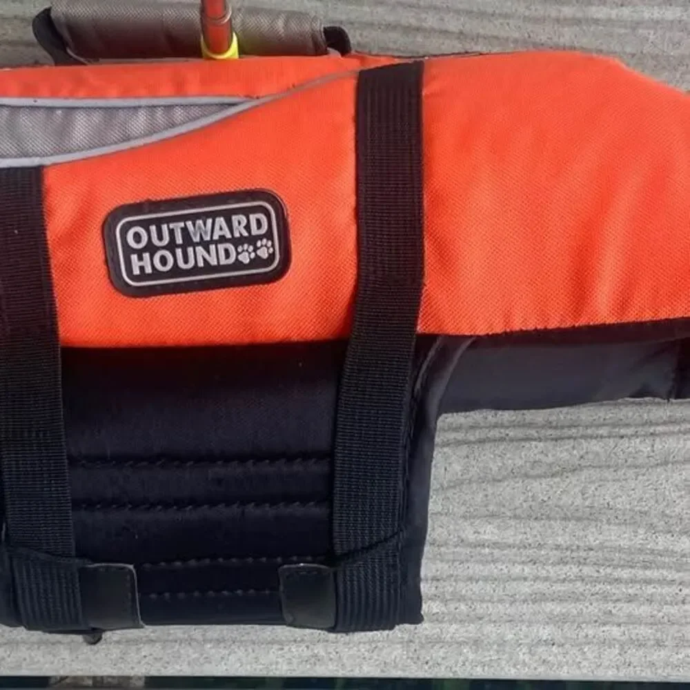 Outward Hound Dog Life Jacket Vest Adjustable Orange Small Pet Life Preserver